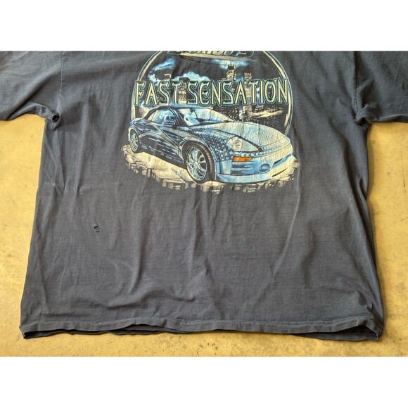 Vintage 2 Fast 2 Furious Shirt 3XL Navy Movie Promo Fast Sensation Eclipse - Picture 2 of 11